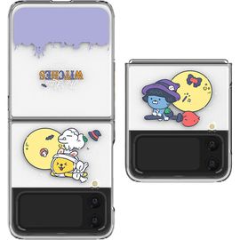 [S2B] Little Kakao Friends Witches Galaxy Z Flip4 Transparent Slim Case-Transparent Case, Character Case, Strap Case, Wireless Charging-Made in Korea